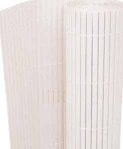 Kaksipuolinen puutarha-aita 150x500cm valkoinen