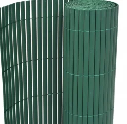 Kaksipuolinen puutarha-aita PVC 90x300cm vihreä
