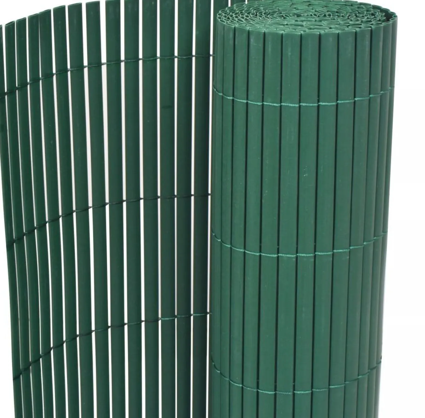 Kaksipuolinen puutarha-aita PVC 90x300cm vihreä