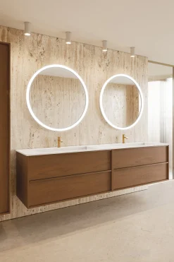 Kaksoisallaskaappi kaksoisaltaalla Hietakari Casa H07, 1980x457x500 mm, valkoinen Corian-allas, eri värejä