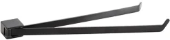Kaksoispyyheteline Bemeta Organic Black, 445 mm, kääntyvä, musta