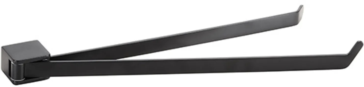 Kaksoispyyheteline Bemeta Organic Black, 445 mm, kääntyvä, musta