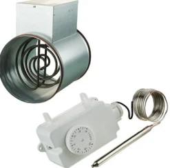 Kanavalämmitin Airsec 160 mm / 1200 W + termostaatti