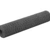 Kanaverkko teräs PVC pinnoitteella silmäkoko 25mm 25x0.75m harmaa
