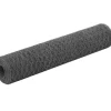 Kanaverkko teräs PVC pinnoitteella silmäkoko 36mm 25x0.75m harmaa