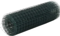 Kanaverkko 16x16mm galvanoitu teräs 25x0.5m vihreä