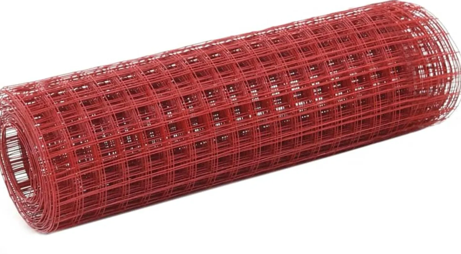 Kanaverkko 19x19mm galvanoitu teräs 25x0.5m punainen