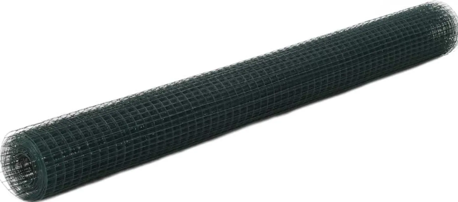 Kanaverkko 19x19mm galvanoitu teräs 25x1.5m vihreä