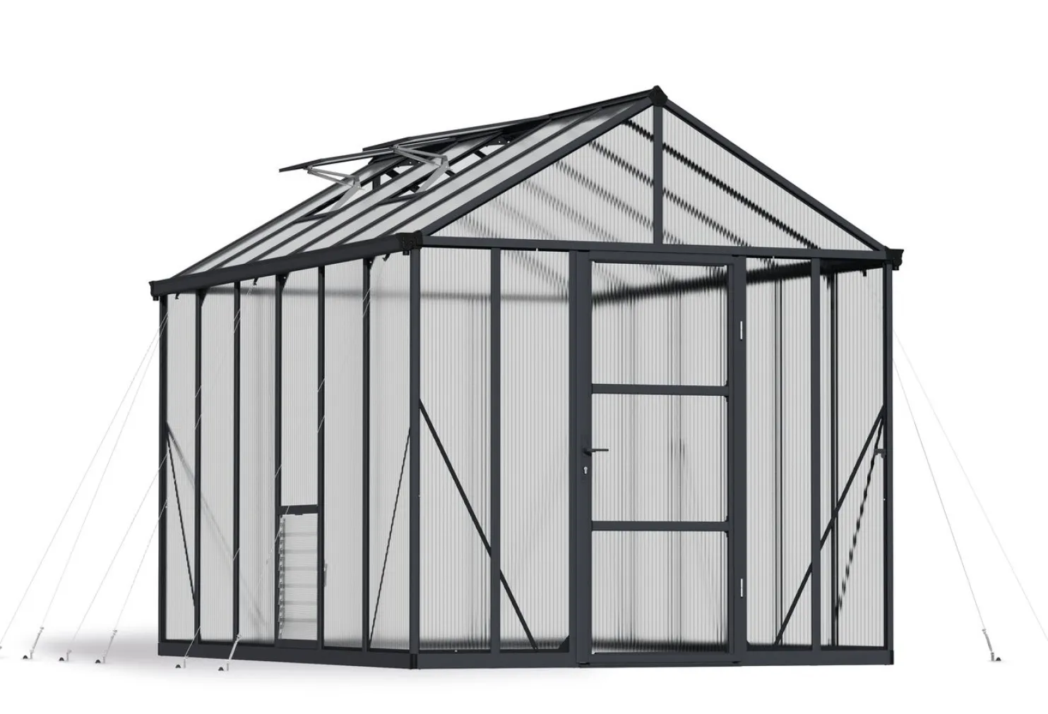 Kasvihuone Palram-Canopia Glory 8,9 m² 8x12 ft harmaa