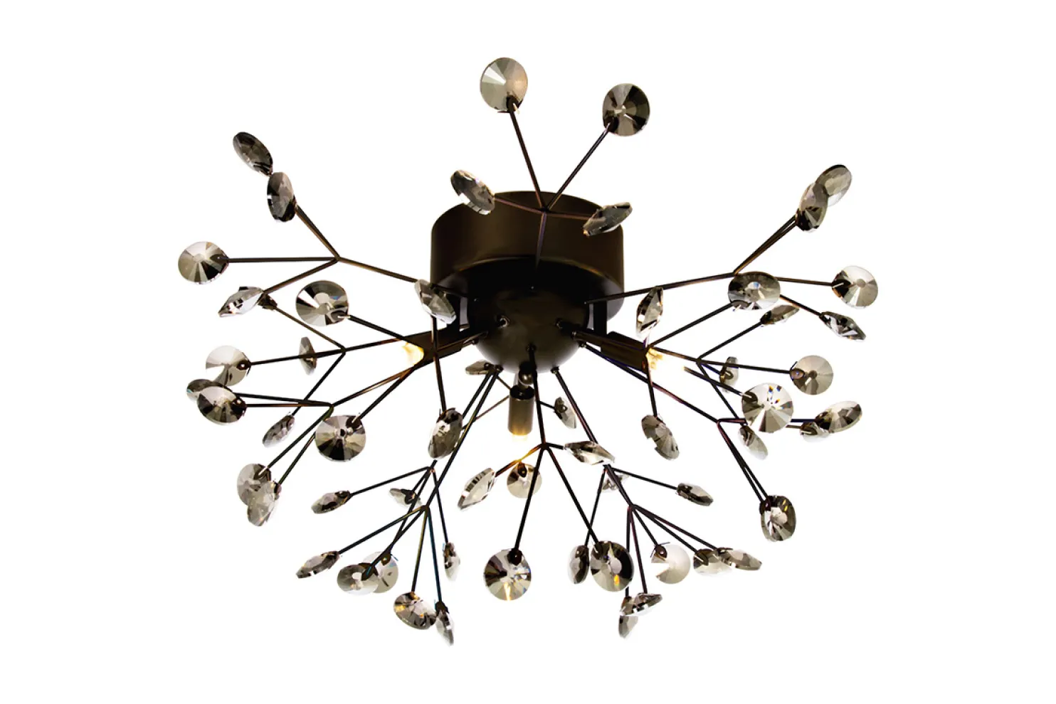 Kattoplafondi Aneta Lighting Viva kristalli musta