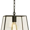 Kattovalaisin Aneta Lighting Diplomat 28x28 cm musta/kirkas