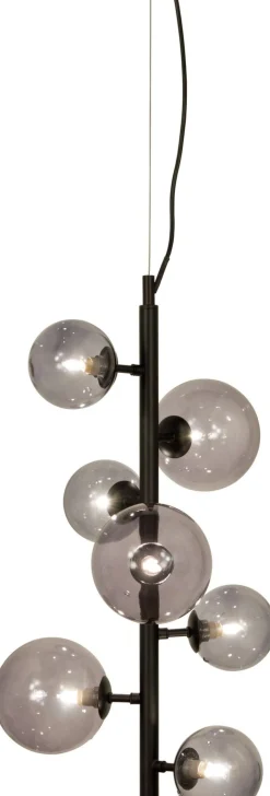 Kattovalaisin Aneta Lighting Molekyl 7-osainen musta/savunharmaa