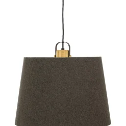 Kattovalaisin Aneta Lighting Geilo Ø45cmmusta/harmaa/puu