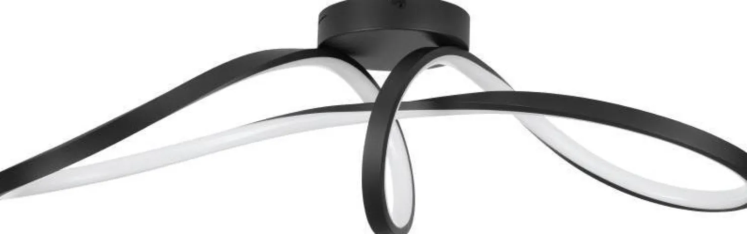 Kattovalaisin Eglo Calarossa-z LED RGB CCT musta/valkoinen