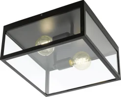 Kattovalaisin Eglo Vintage Charterhouse 360x360mm musta kirkas 49392