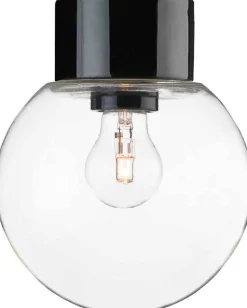 Kattovalaisin Ifö Electric Classic Glob Ø180mm kirkas kupu musta suora IP54