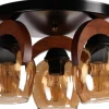 Kattovalaisin Linento Lighting Helena 3-osainen hunaja/saksanpähkinä/musta