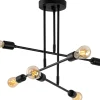 Kattovalaisin Linento Lighting Flower 75x75 cm 6-osainen musta