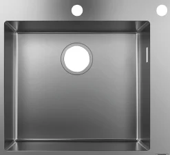 Keittiöallas Hansgrohe S71 S712-F450 upotettava 450, kaksi hanareikää, teräs, ruostumaton teräs