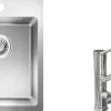 Keittiöallas Lapetek Luna-X 340-IFA 505x505mm rst + keittiöhana Lapetek Lina-A, APK-venttiili, kromi