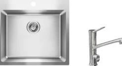 Keittiöallas Lapetek Luna-X 500-IFA 550x505mm rst + keittiöhana Lapetek Lina-A, APK-venttiili, kromi