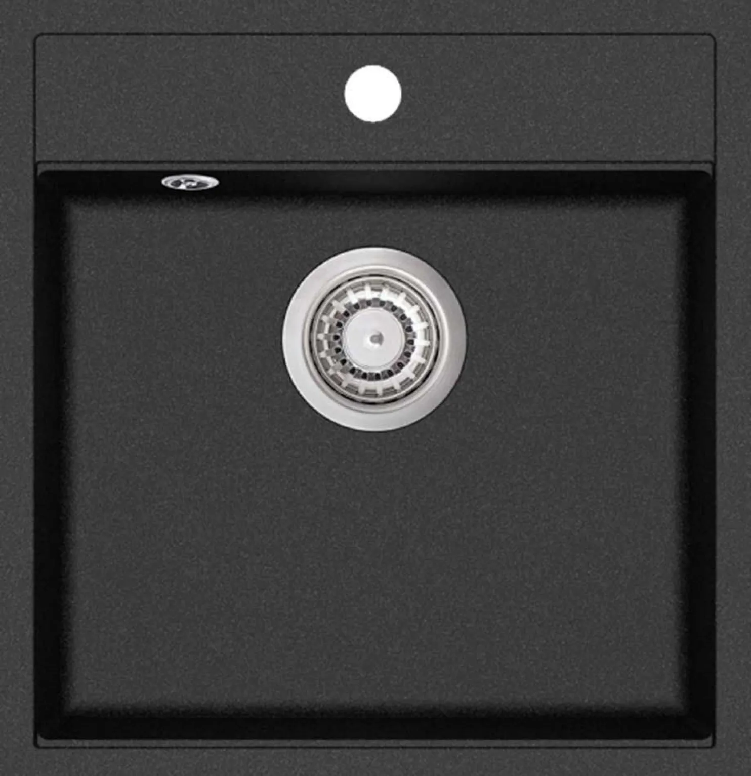 Keittiöallas Lavabo Jupiter 50, 490x510mm, komposiitti, musta, eri pohjaventtiilin värejä
