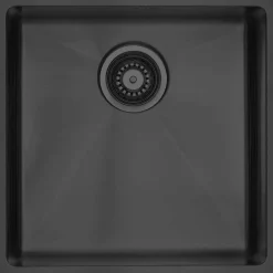 Keittiöallas Lavabo Kubus 400 Soft Shadow, 440x440mm, ruostumaton teräs PVD, musta kromi