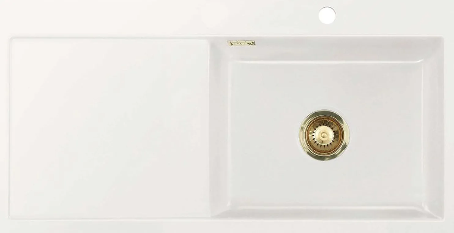 Keittiöallas Lavabo Mera 100 SL, 1000x510mm, oikea, keramiikka, valkoinen, eri pohjaventtiin värejä