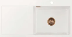 Keittiöallas Lavabo Mera 100 SL, 1000x510mm, oikea, keramiikka, valkoinen, eri pohjaventtiin värejä
