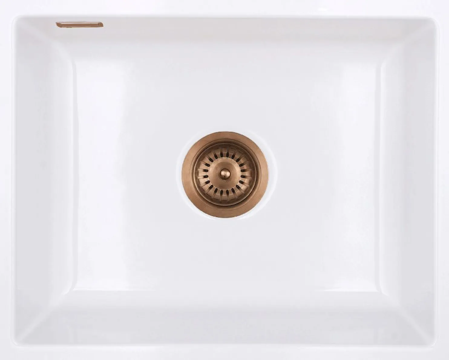 Keittiöallas Lavabo Mera 50 U, 556x441mm, keramiikka, valkoinen, eri pohjaventtiilin värejä
