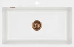 Keittiöallas Lavabo Mera 80, 800x510mm, keramiikka, mattavalkoinen, eri pohjaventtiilin värejä