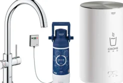Keittiöhana Grohe Red Duo kromi M-koon kuumavesivaraajalla