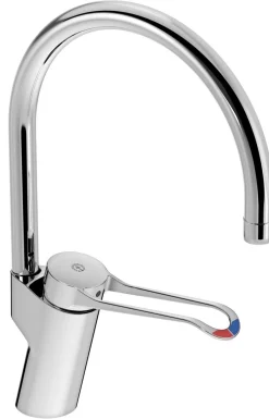 Keittiöhana Gustavsberg Nautic Care, korkea malli, pitkä kahva, lyijytön, energialuokka B, kromi