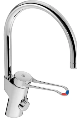 Keittiöhana Gustavsberg Nautic Care, korkea malli, pitkä kahva, APK-venttilillä, lyijytön, energialuokka B, kromi