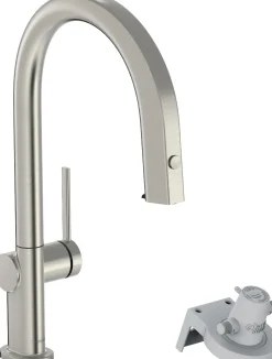 Keittiöhana Hansgrohe Aqittura M91 FilterSystem 210, ulosvedettävä juoksuputki 1jet, ruostumaton teräs