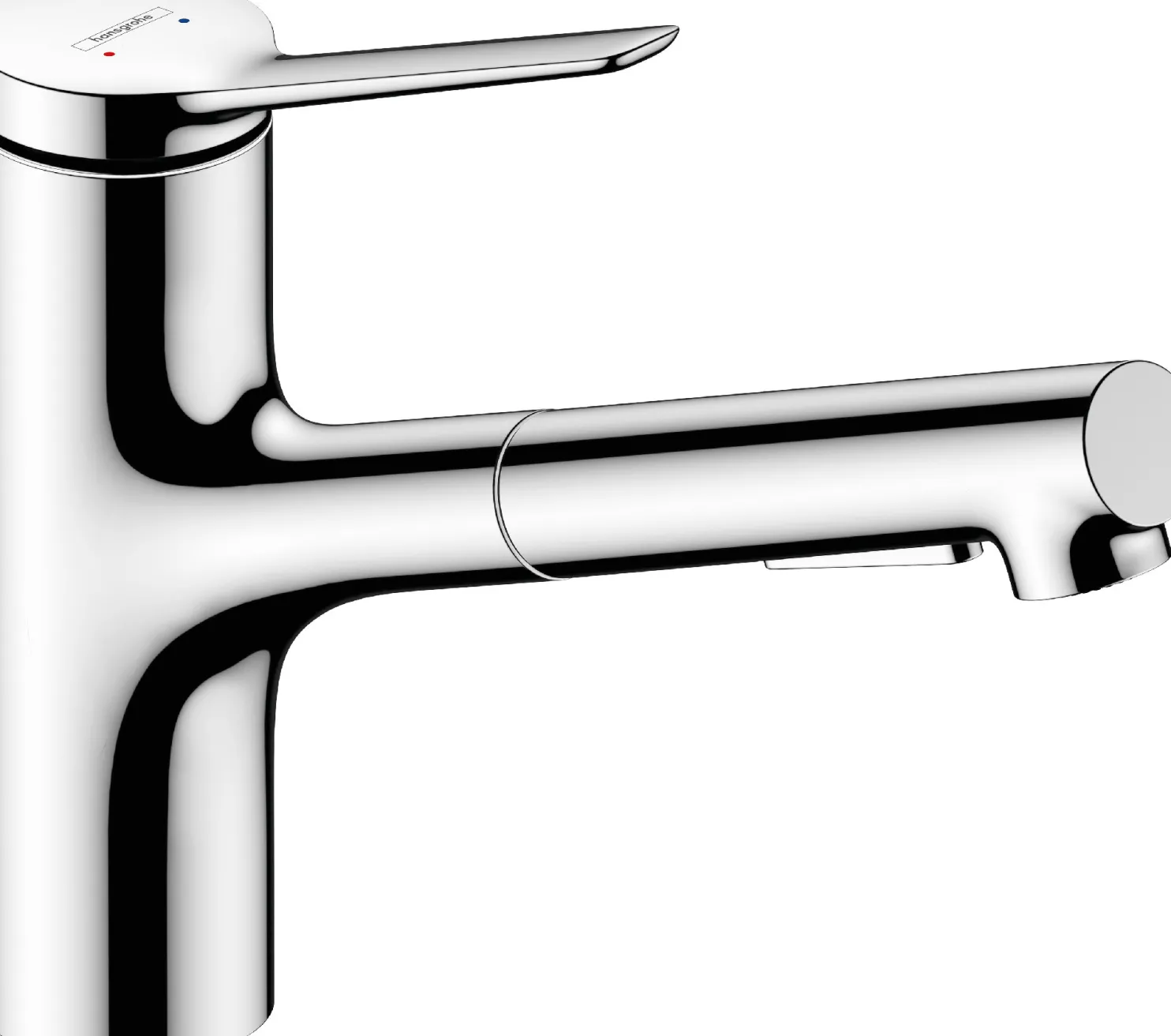 Keittiöhana Hansgrohe Zesis M33 150, metallinen ulosvedettävä juoksuputki, 2 jet, kromi