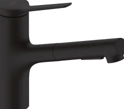 Keittiöhana Hansgrohe Zesis M33 150 2 jet, ulosvedettävä juoksuputki, sBox lite, mattamusta