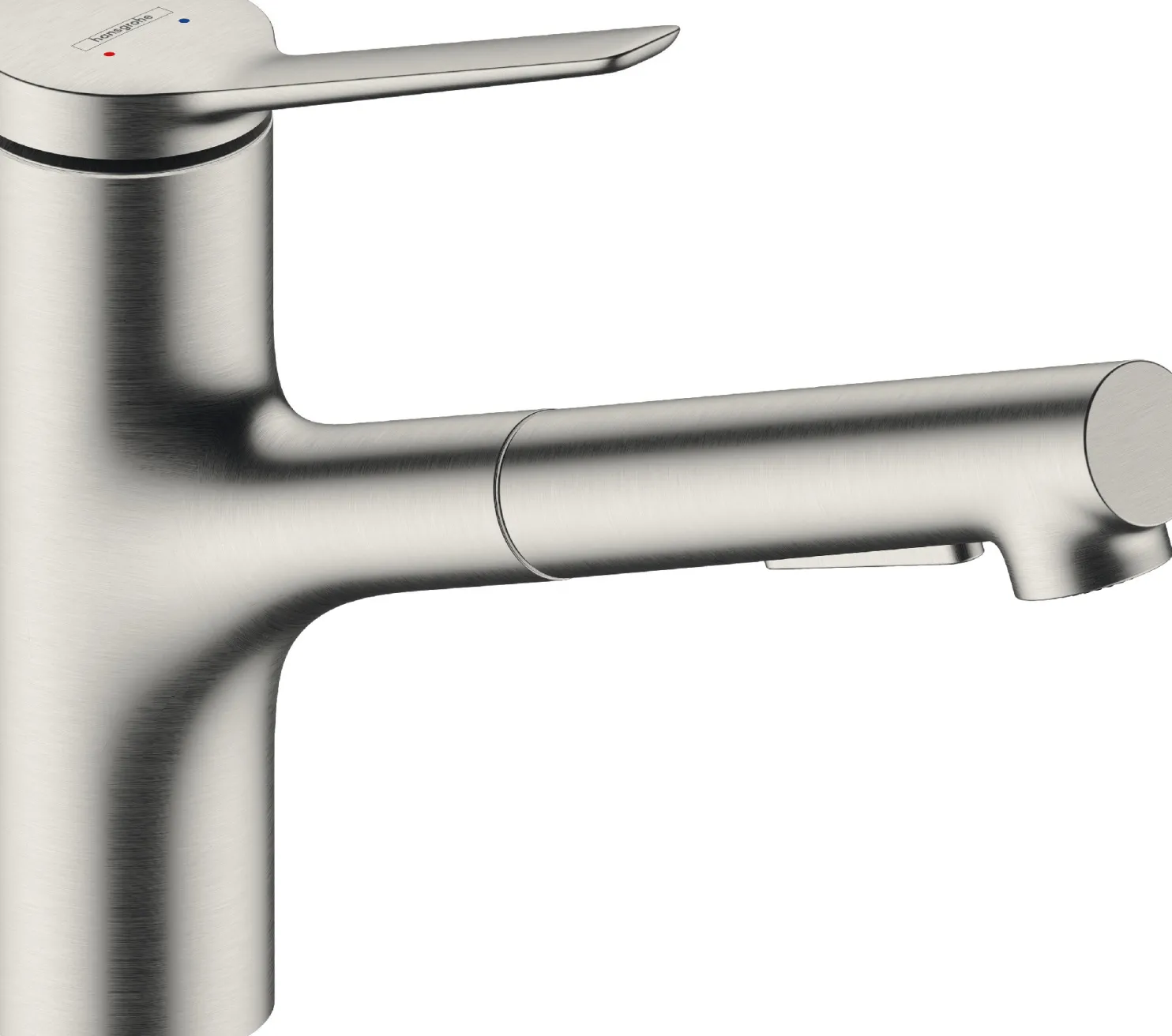 Keittiöhana Hansgrohe Zesis M33 150 2 jet, ulosvedettävä juoksuputki, sBox lite, ruostumaton teräs