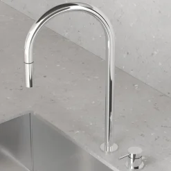 Keittiöhana Scandtap Harmonized K2P Classic, ulosvedettävä juoksuputki, ruostumaton teräs