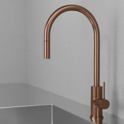 Keittiöhana Scandtap Steel Accent Amber D pesukoneventtiilillä