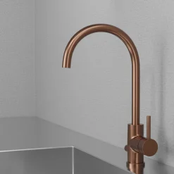 Keittiöhana Scandtap Steel Curve Amber D pesukoneventtiilillä