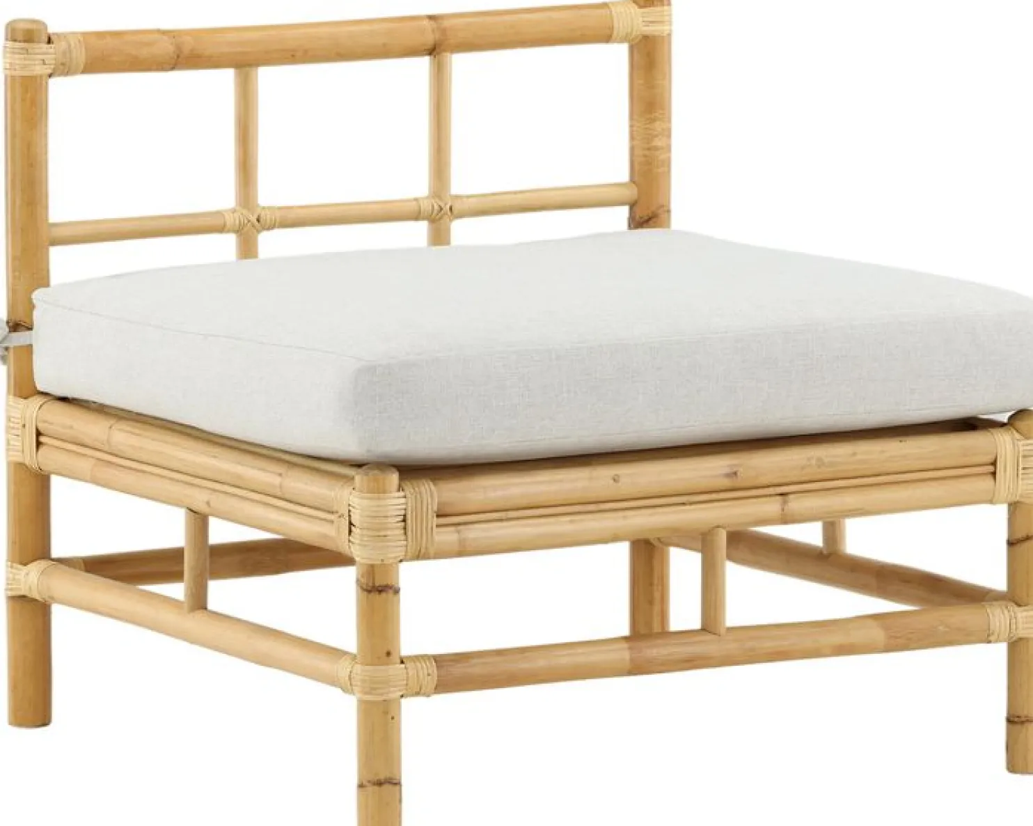 Keskimoduuli Venture Home Cane -sohvaan, luonnollinen bambu/vaaleanharmaa