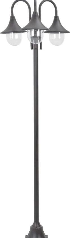 Kolmelyhtyinen ulkovalaisin e27 220 cm alumiini pronssi