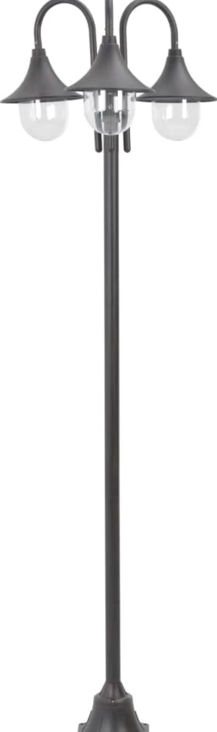 Kolmelyhtyinen ulkovalaisin e27 220 cm alumiini pronssi
