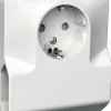 Kombipistorasia Schneider Electric Exxact, 3-osainen, 1x maadoitettu + 2x EURO, ruuviliitos, valkoinen