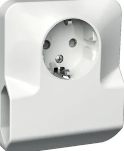 Kombipistorasia Schneider Electric Exxact, 3-osainen, 1x maadoitettu + 2x EURO, ruuviliitos, valkoinen
