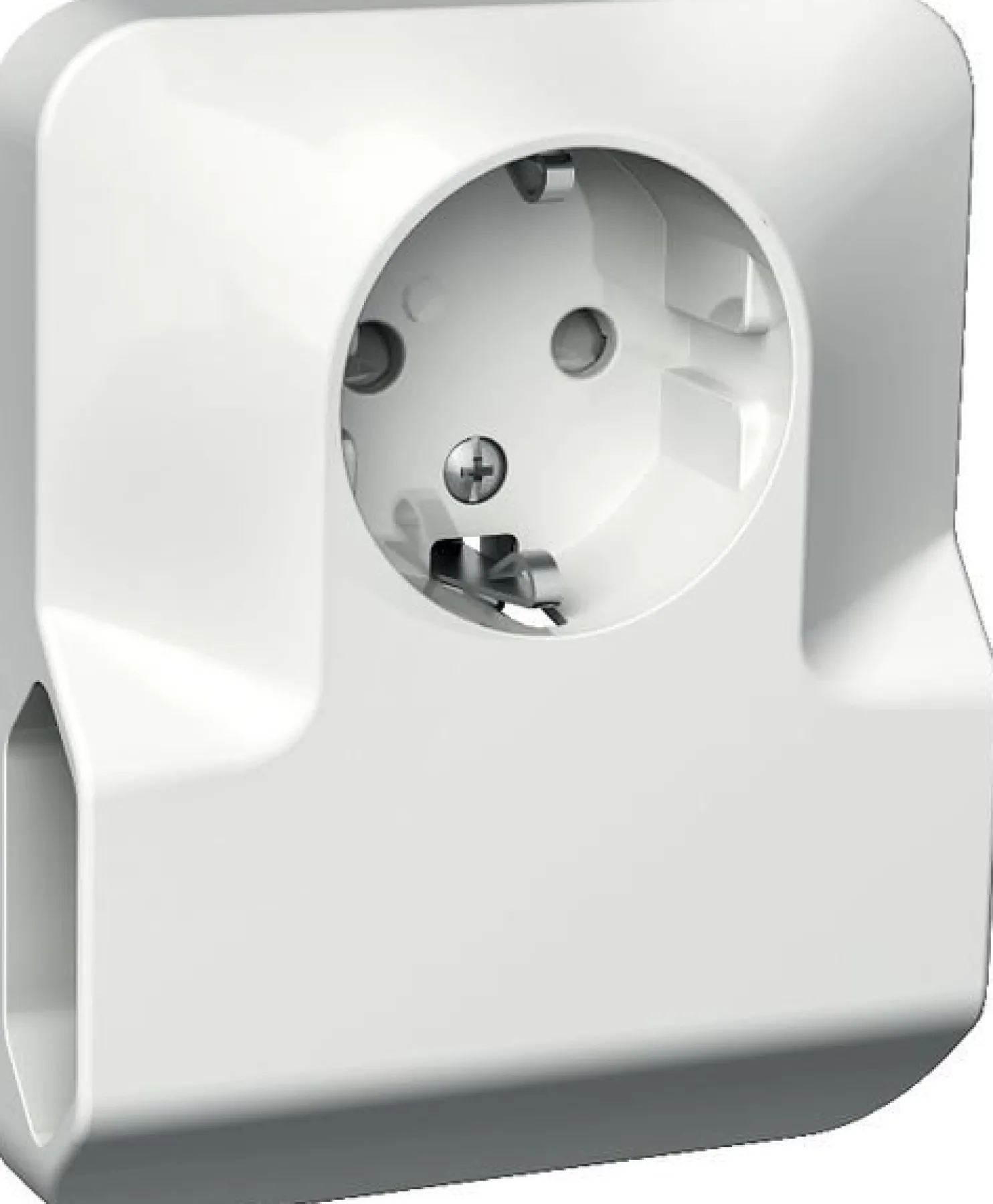 Kombipistorasia Schneider Electric Exxact, 3-osainen, 1x maadoitettu + 2x EURO, ruuviliitos, valkoinen