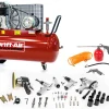 Kompressorisetti Drift-Air CT 5.5/580 5 paineilmakonetta 45 lisävarustetta ja 5 paineilmatyökalua