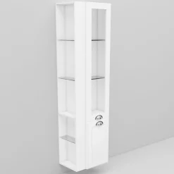 Korkea kaappi Noro Flexline 225.3 300 mm valkoinen kehysovi