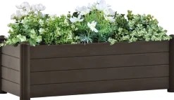Korotettu kukkalaatikko pp mokka 100x43x35 cm